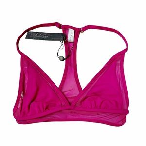 Les Coquines NWT Ava Mesh Triangle Bralette Hibiscus Pink Size 1 or XS/S